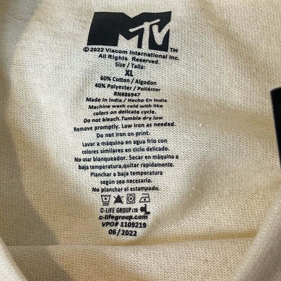New with Tags MTV Junior Size XL TShirt - Picture 2 of 6